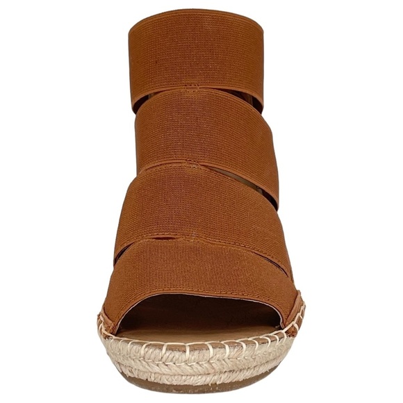 Gentle Souls Charli Cognac Elastic Womens Wedge Sandals Size 9M - Picture 3 of 12